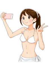 見せ合いする女の子